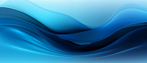 Wall Mural - Light Blue Gradient Waves