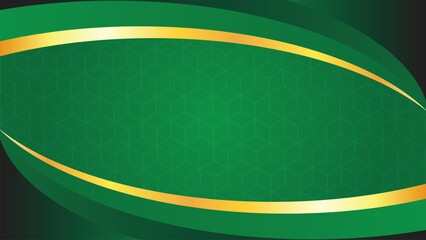Poster - Green Background With Wave line