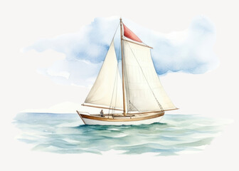 Wall Mural - Watercraft sailboat vehicle yacht.