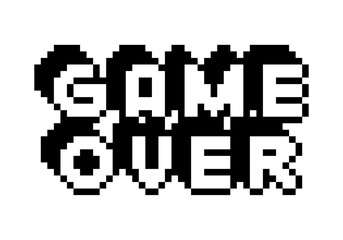 Vector Pixelated Game Over Illustration