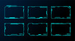 © photostockatinat - Geometric frame futuristic interface hud elements set vector design for digital media technology.