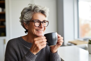 Wall Mural - Drinking coffee smile cup.