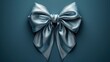 © Ghulam - silver ribbon and bow HD 8K wallpaper Stock Photographic Image