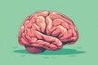 © fanjianhua - Independent brain with green background illustration