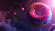 © Agung - 3d illustration of A planet full of donuts