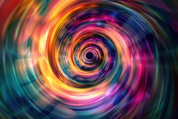 Wall Mural - psychedelic vortex of swirling colors and geometric patterns mindbending optical illusions create se