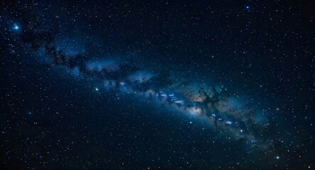 Wall Mural - Deep space shining stars in night sky, constellation star field, galaxy