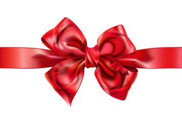 Wall Mural - red bow isolated on transparent background