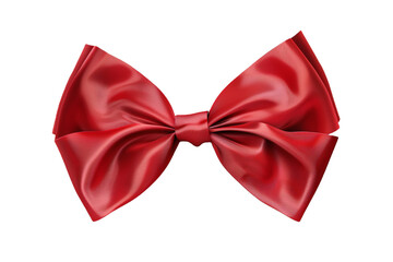 Wall Mural - red bow tie isolated on transparent background