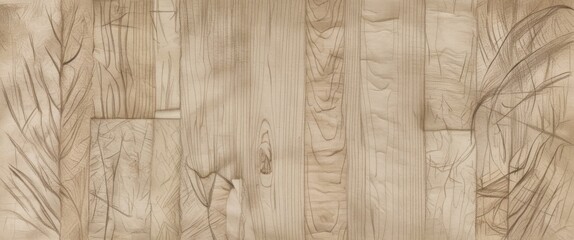 Fototapete - Light wood texture background surface with old natural pattern