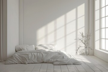 Wall Mural - Bedroom furniture pillow architecture.