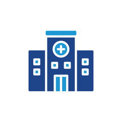 Poster - hospital building icon vector for web site Computer and mobile app	