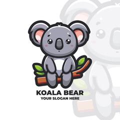 Poster - Cute Koala Bear Logo Design