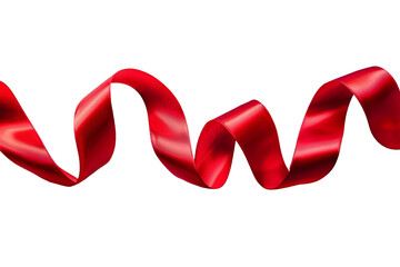 Wall Mural - red ribbon isolated on transparent background