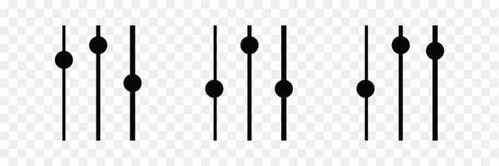 Filter control isolated minimal icon. Web icon set music setting