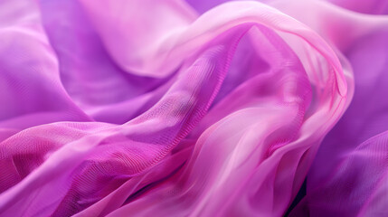 Aufkleber - Texture chiffon fabric in purple  color for backgrounds silk fabric selective focus : Generative AI
