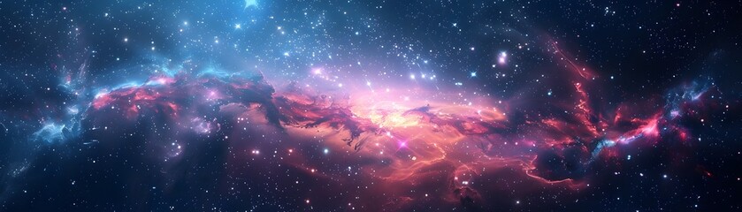 Wall Mural - expansive cosmic backdrop for futuristic product presentation and visualization