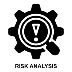 Sticker - risk analysis, risk detection, risk control, risk management, problem detection, issue tracking solid glyph icon