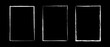 © vika_k - Grunge rectangle frame set. Different paint brushed border collection. Chalk or ink rectangular jagged stroke design elements for banner, poster, flyer, brochure, cover. Vector A4 carde