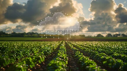 Poster - Smart Agriculture Utilizing Cloud Services and Sensor Technology in a Lush Field Landscape