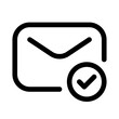 © kreevstock - checked mail icon with line style, perfect for user interface projects