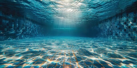 Wall Mural - Underwater View of a Swimming Pool