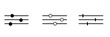 © Micro Pixel Market - Filter control icon vector set. Adjustment illustration sign. mixer symbol on white background.