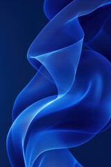 Wall Mural - Abstract blue wavy background flowing in smooth lines