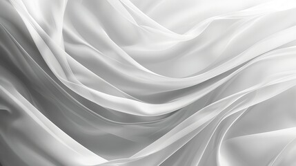 Sticker - Abstract Draped Fabric in White