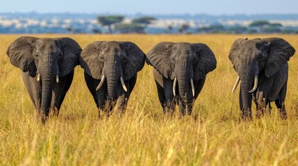 Wall Mural - Elephants in the Wild