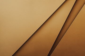 Poster - abstract background with golden overlapping paper sheets forming diagonal lines