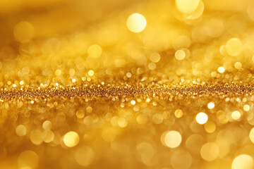 Poster - Golden glitter sparkling creating festive bokeh background