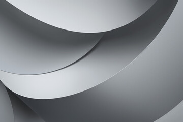 Poster - Abstract minimalist background with smooth gray wavy shapes