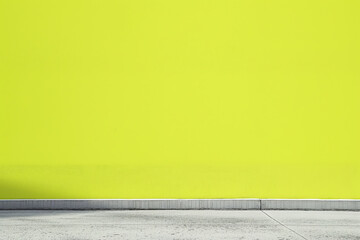 Poster - Empty concrete floor and green wall background