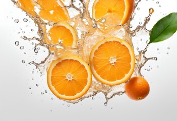 Top view of a puddle of orange juice, isolated on white background with clipping path. Perfect high-quality image for design, marketing, and promotional projects.