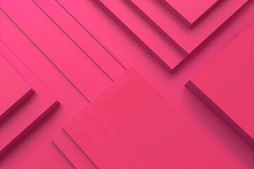Poster - Abstract geometric background featuring interlocking pink shapes creating dynamic composition
