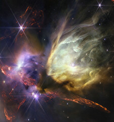 Wall Mural - rho ophiuchi large interstellar cloud in outer space.