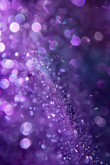 Poster - Abstract blurred purple background with sparkling glitter and bokeh lights