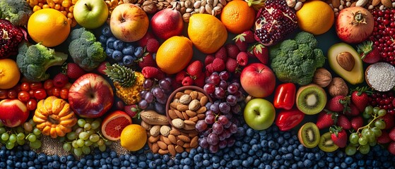 Colorful Fruits and Vegetables.