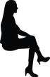 © Budypiasa - People sitting silhouette illustration. Person pose while sit down