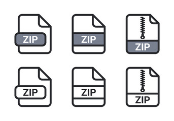 Poster - ZIP file icon vector. symbol, sign