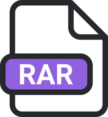 Poster - RAR file icon vector. symbol, sign