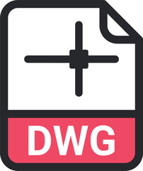 Poster - DWG file icon vector. symbol, sign