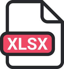 Poster - XLSX file icon vector. symbol, sign