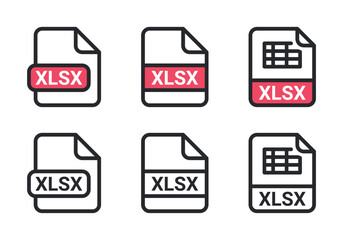 Poster - XLSX file icon vector. symbol, sign
