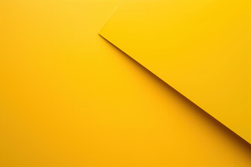 Poster - Diagonal line dividing two yellow surfaces creating geometric shapes