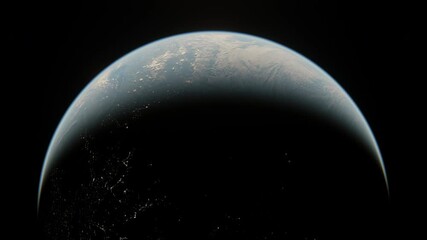 Canvas Print - 4k animation. planet earth in the space - elements of this image furnished by nasa