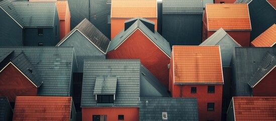 Aufkleber - The projects of houses as a background. with copy space image. Place for adding text or design