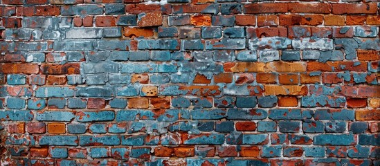 Poster - Brick wall. Bricklaying. Old wall. with copy space image. Place for adding text or design