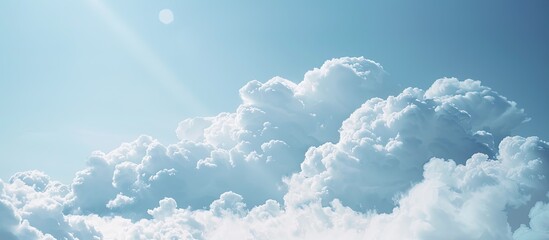 Poster - Fantastic pretty sparkling sky and clouds. Copy space image. Place for adding text or design